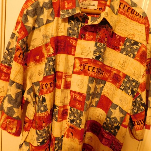 MENS FLAG SHIRT SIZE 3X - Picture 2 of 2